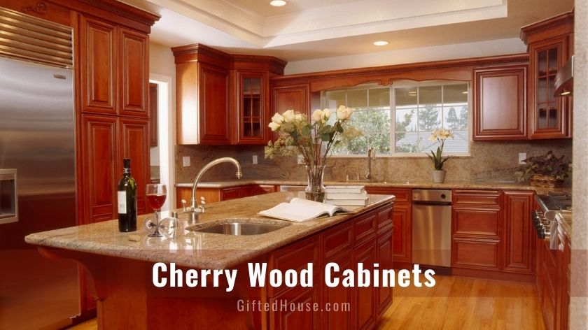 Cherry Wood Kitchen Cabinets Countertop Wall Colors - Kitchen Paint Ideas For Cherry Cabinets