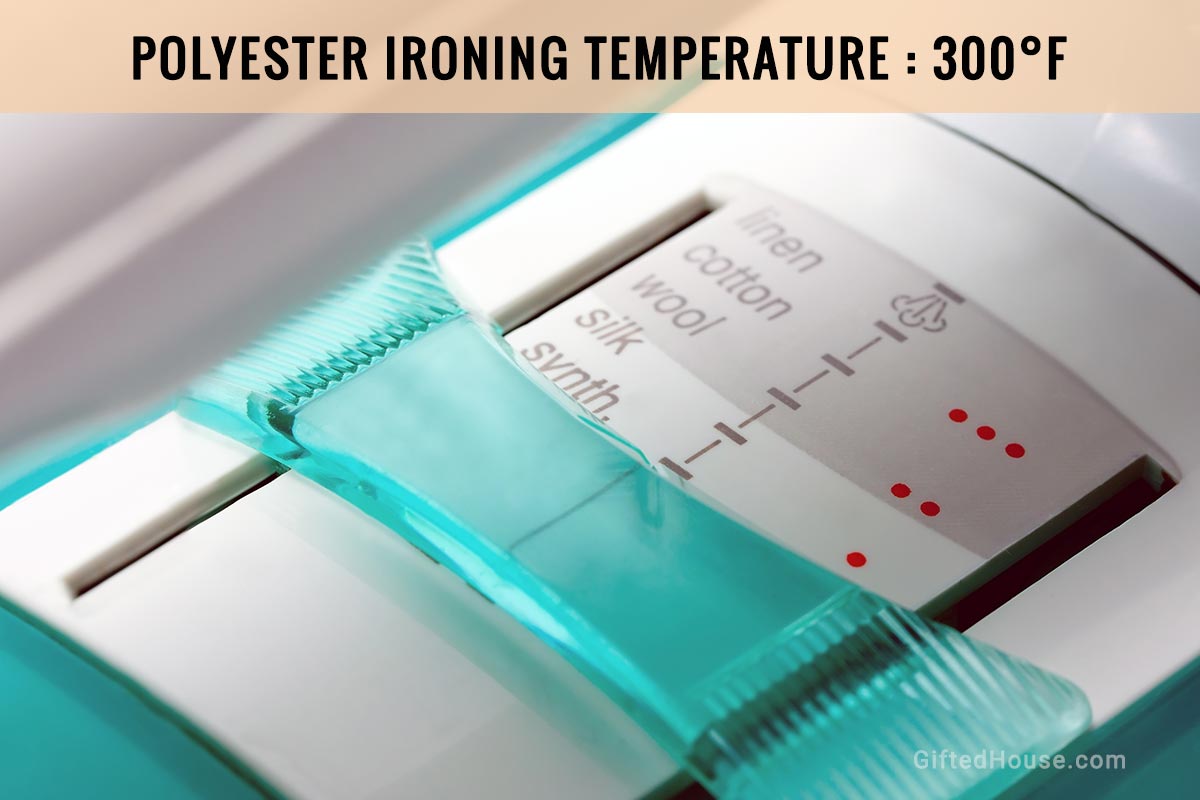 temperature setting to iron polyester